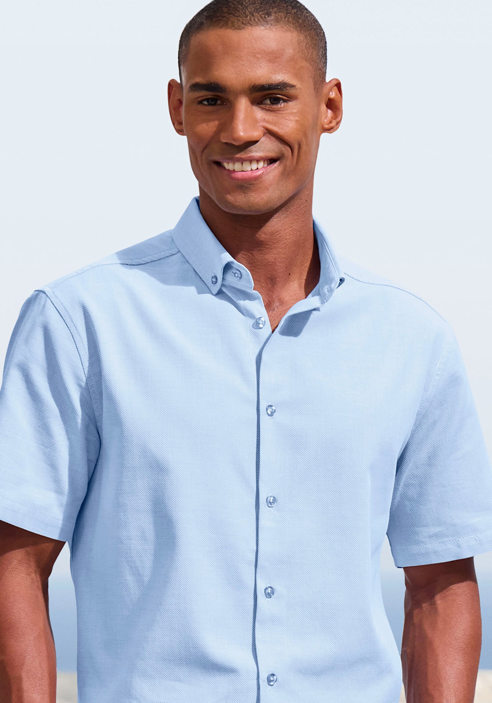 H.I.S Kurzarmhemd - hellblau