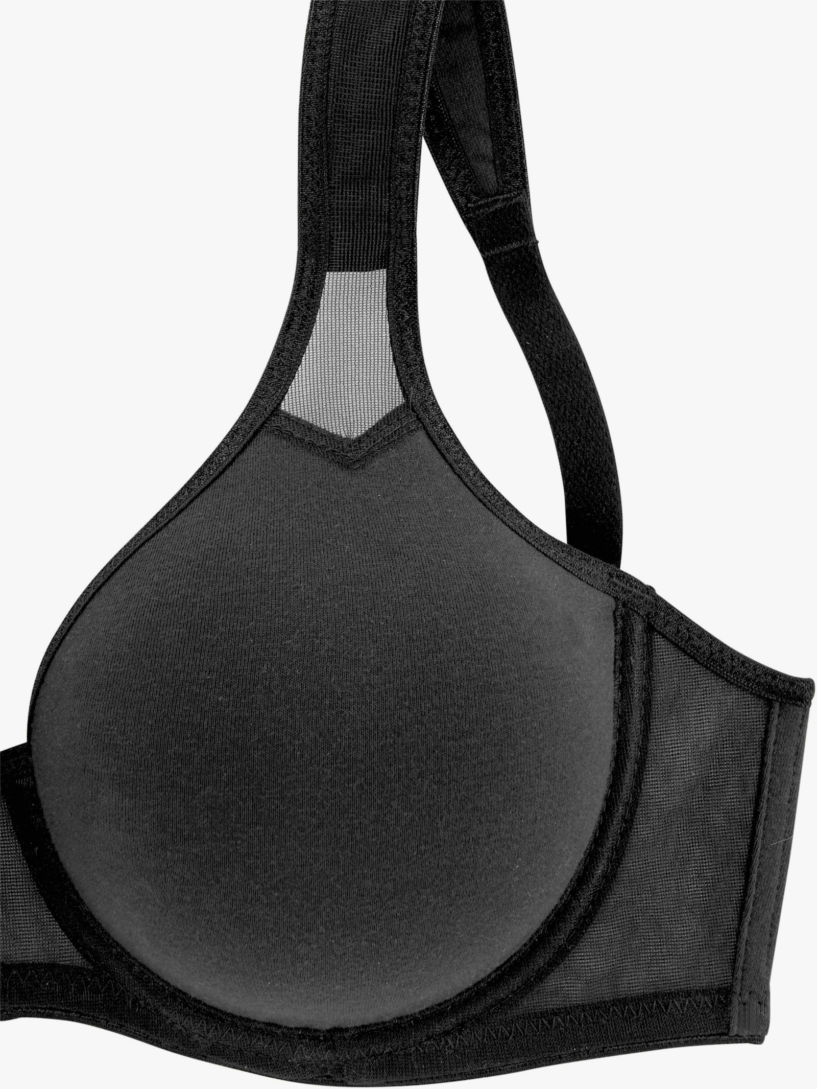 petite fleur T-Shirt-BH - weiß + schwarz