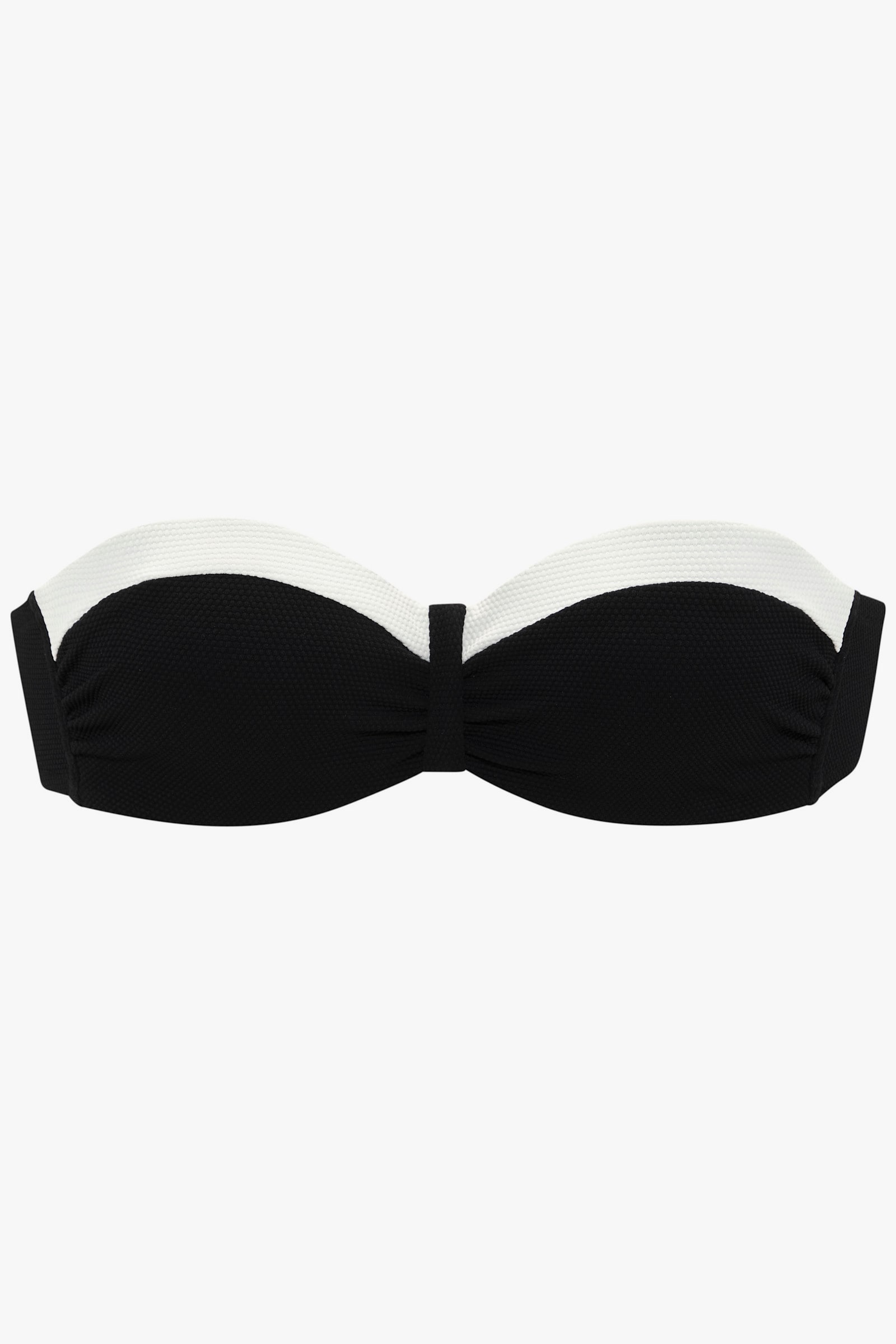 LASCANA Bügel-Bandeau-Bikini-Top - schwarz-creme