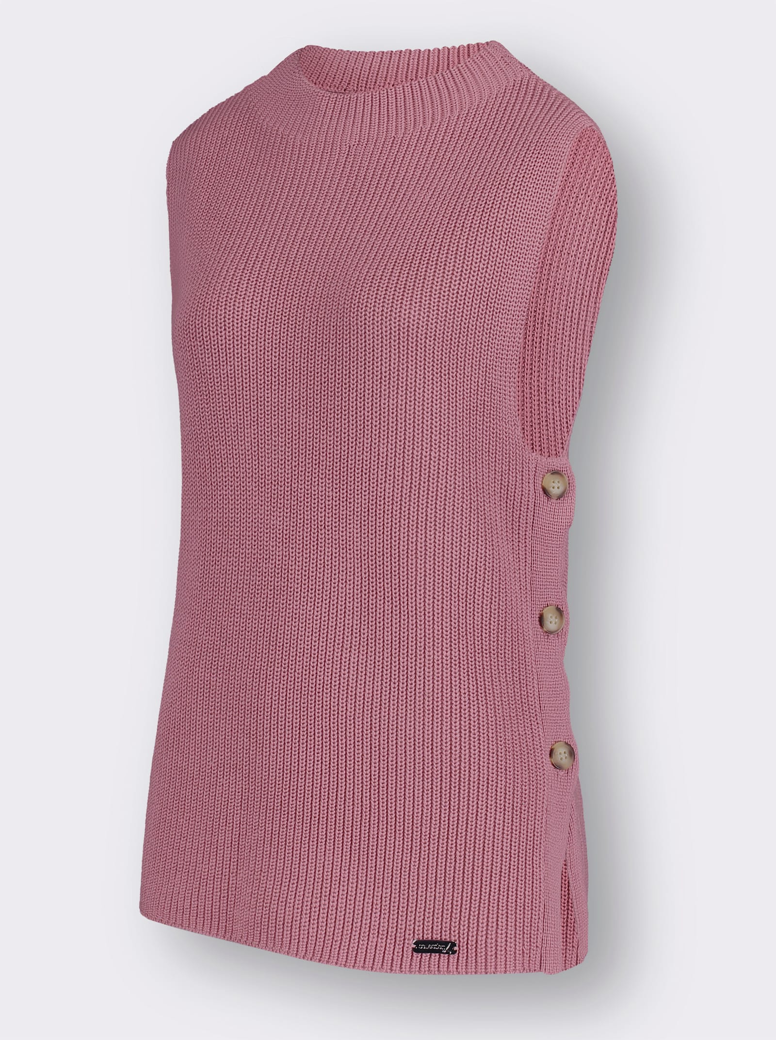 Slip-over met sierknoopsluiting - oudroze