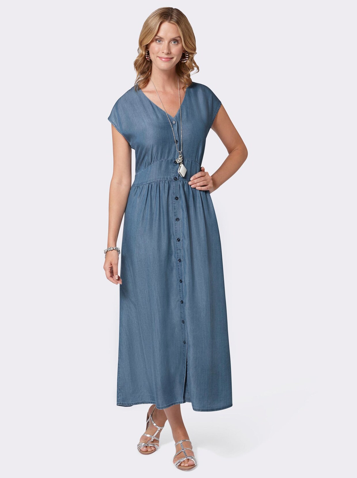 Maxi-jurk - jeansblauw