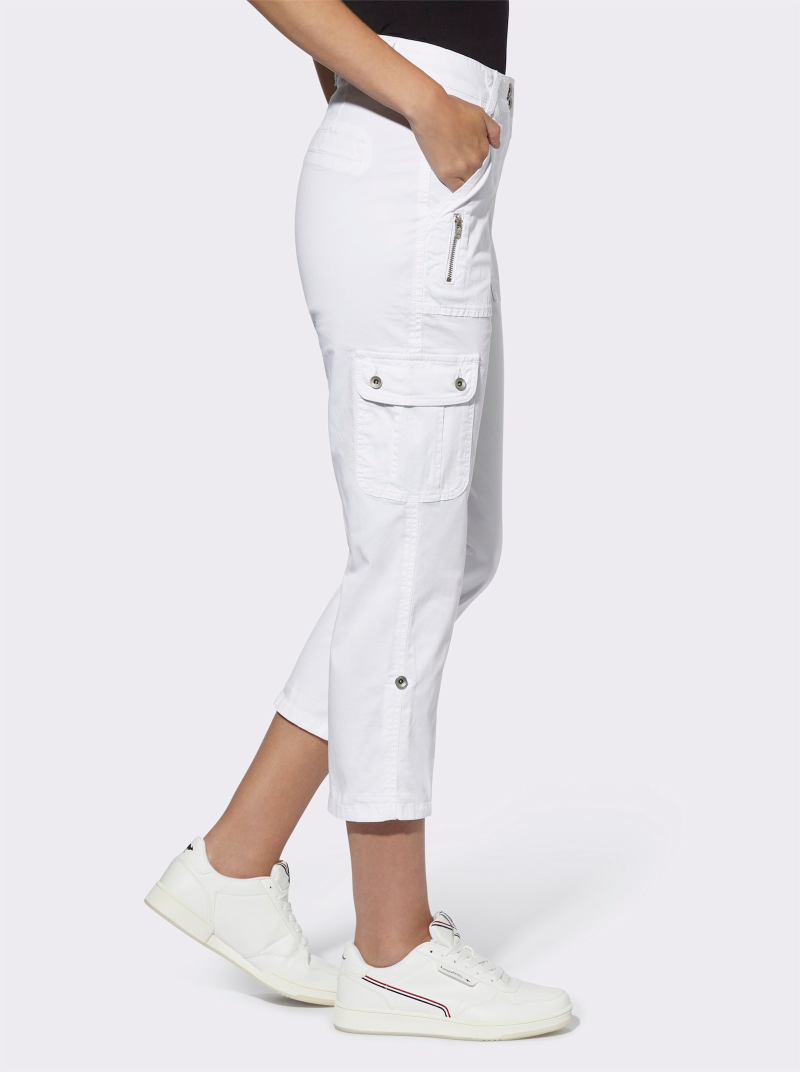 heine Cargohose in verkürzter Länge - weiß