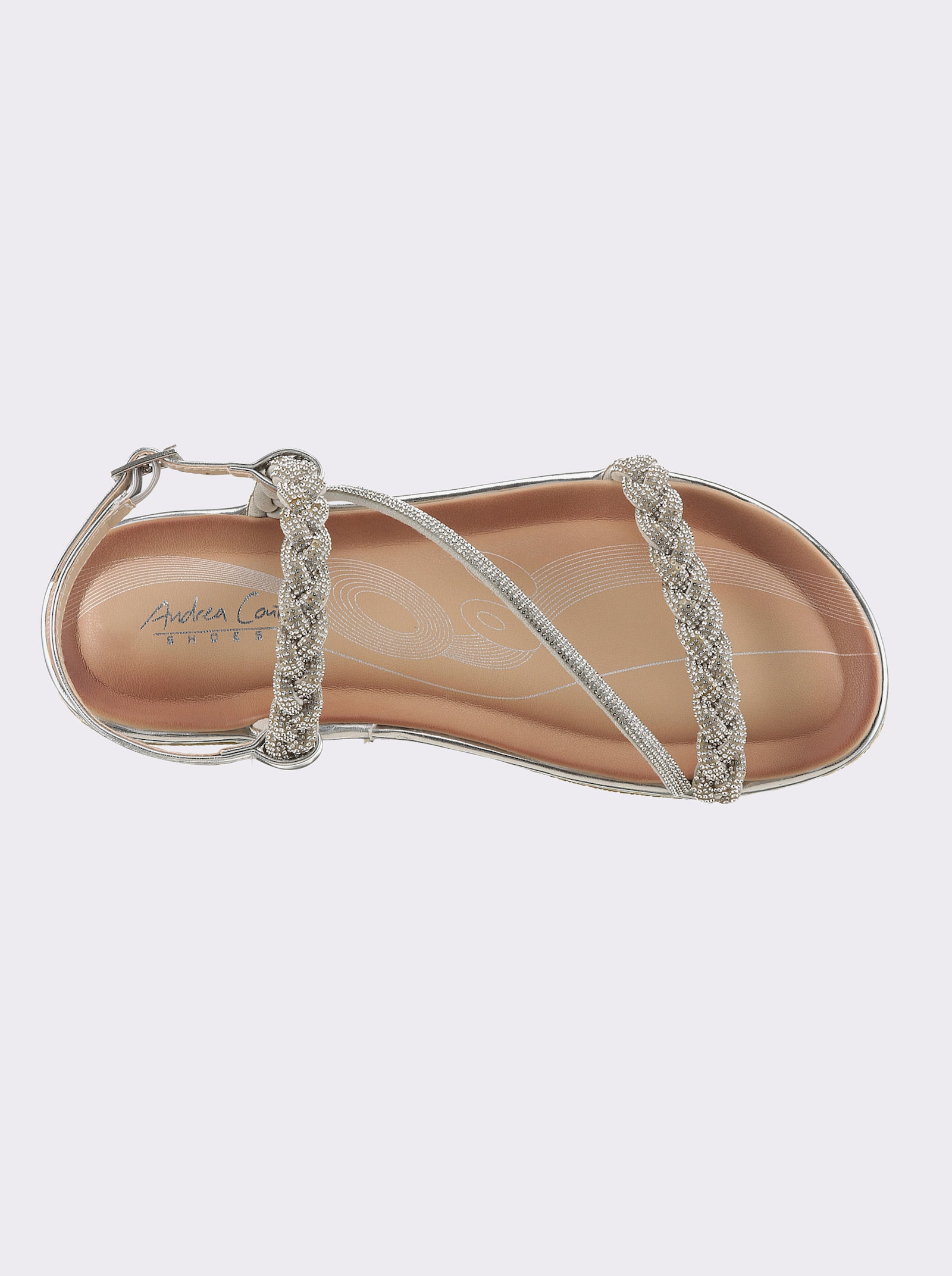 Andrea Conti Sandale - silberfarben