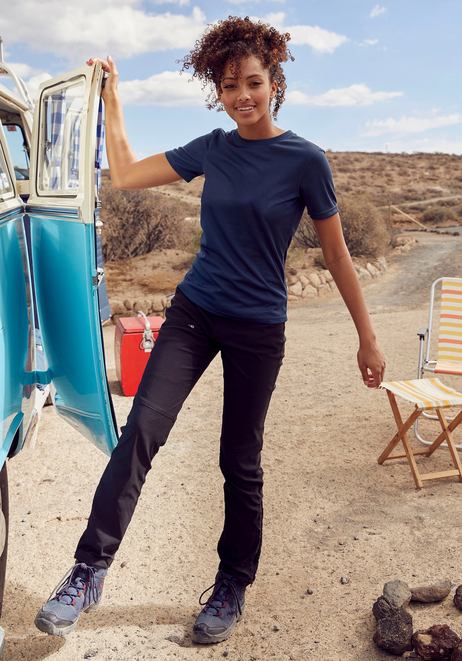 LASCANA ACTIVE Trekkinghose - schwarz