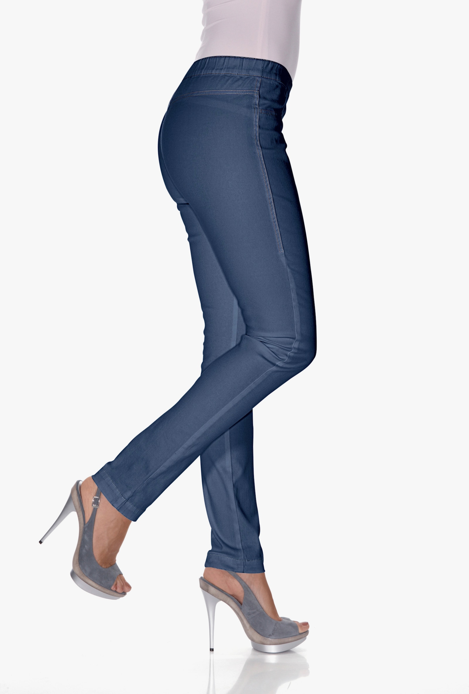 heine Jeansleggings in Used-Optik - blue denim