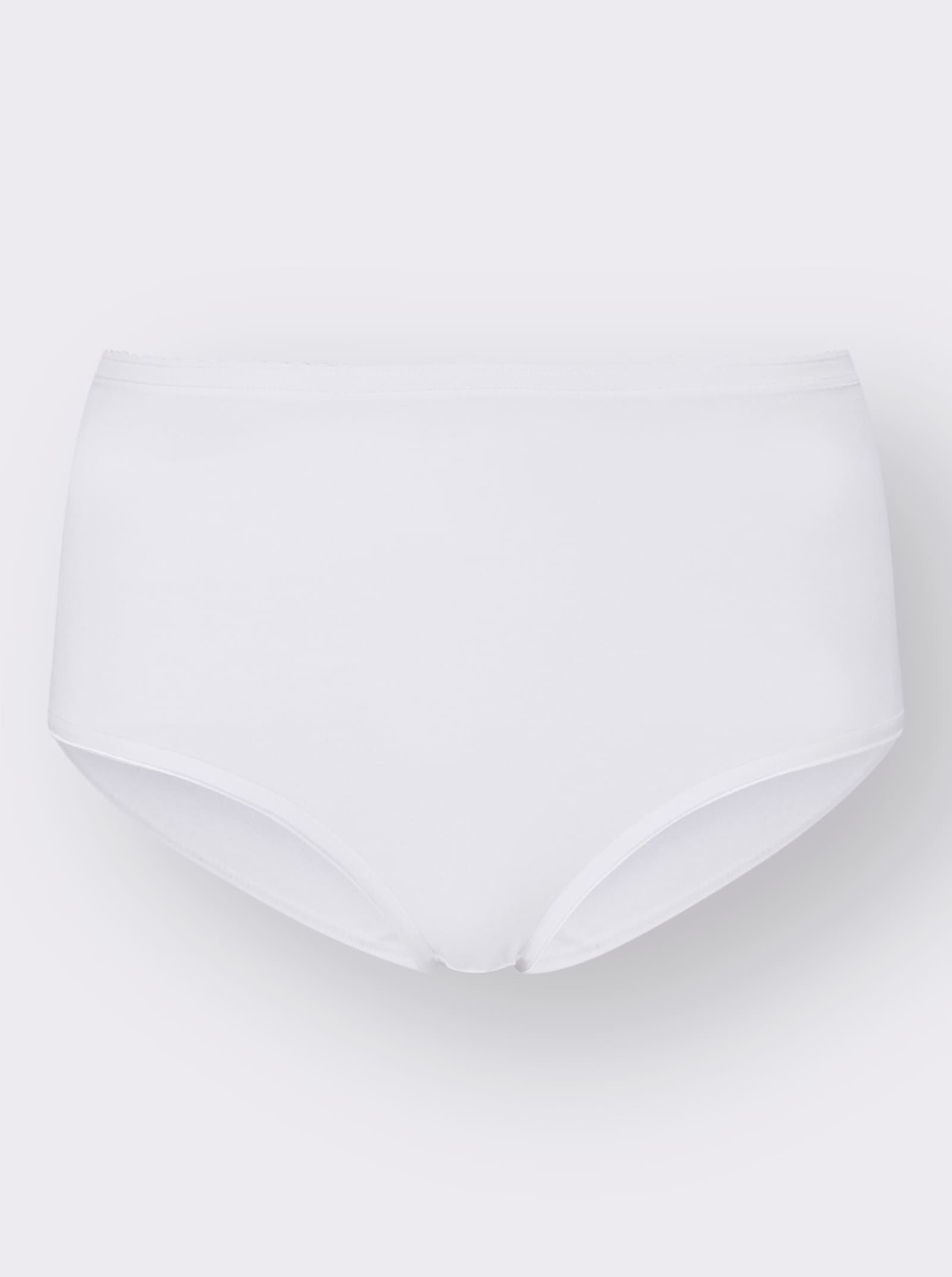 Kalhotky s pasem a bavlněným klínkem, bavlna - 3x bílá + 3x černá