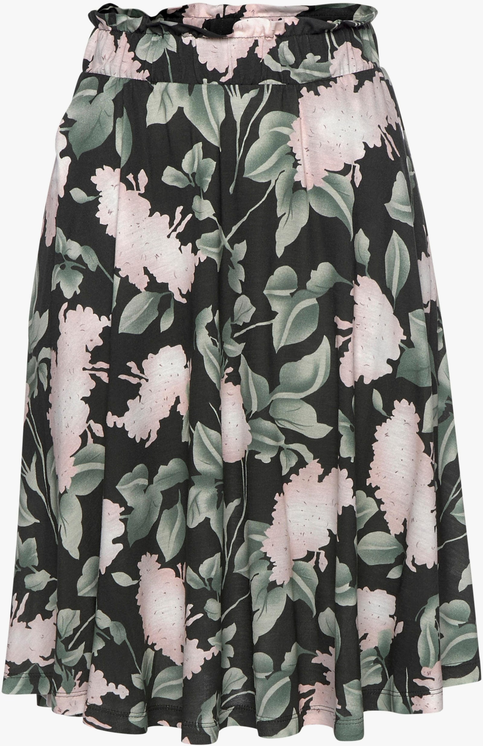 Buffalo Jupe estivale - noir-rose imprimé