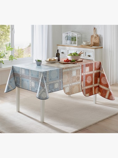 Tischdecke - beige-elfenbein-bedruckt