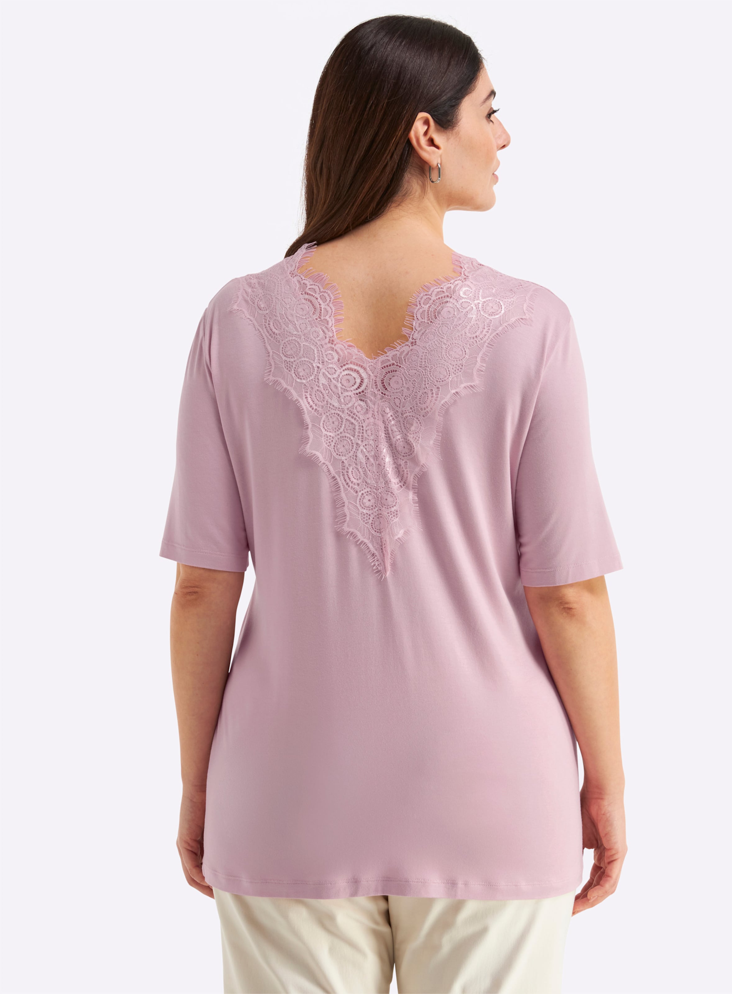 Rosé Spitzenshirt - Bild 4