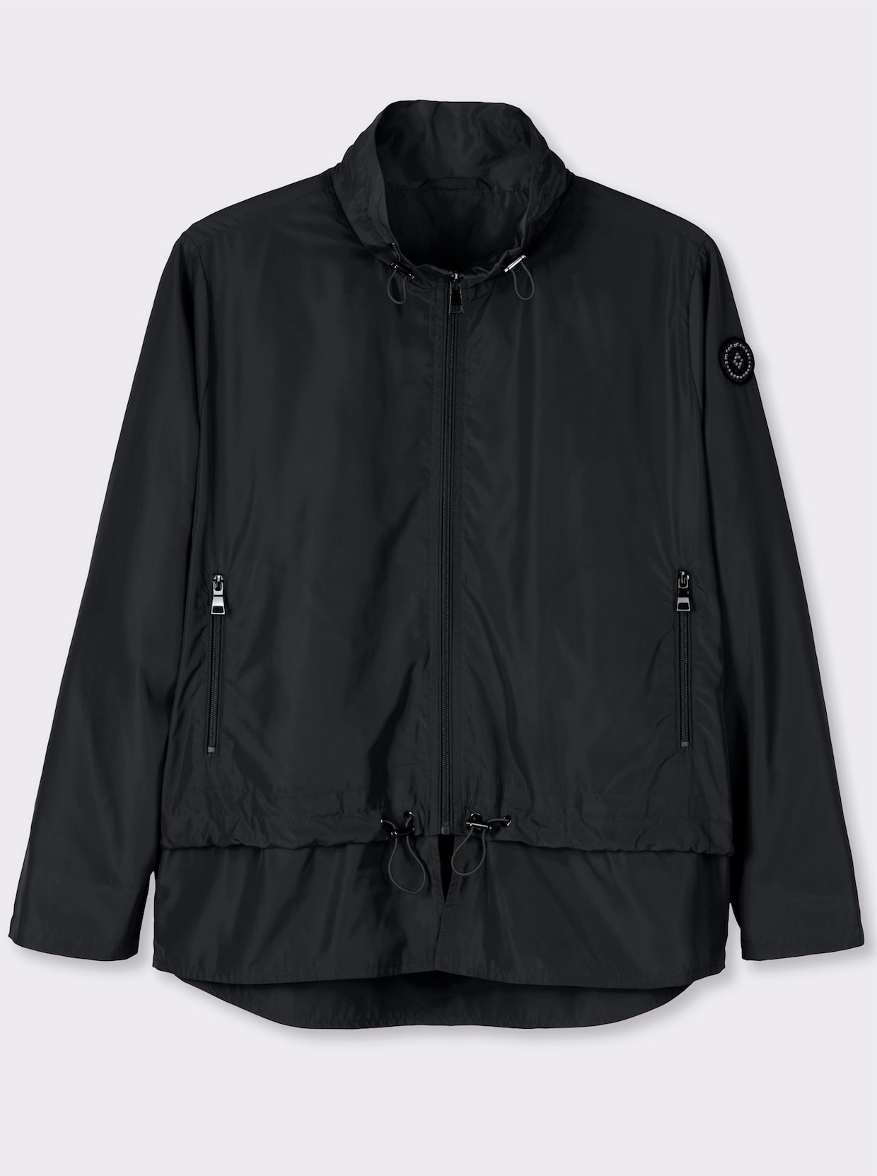 Blousonjacke mit Tunnelzug - schwarz