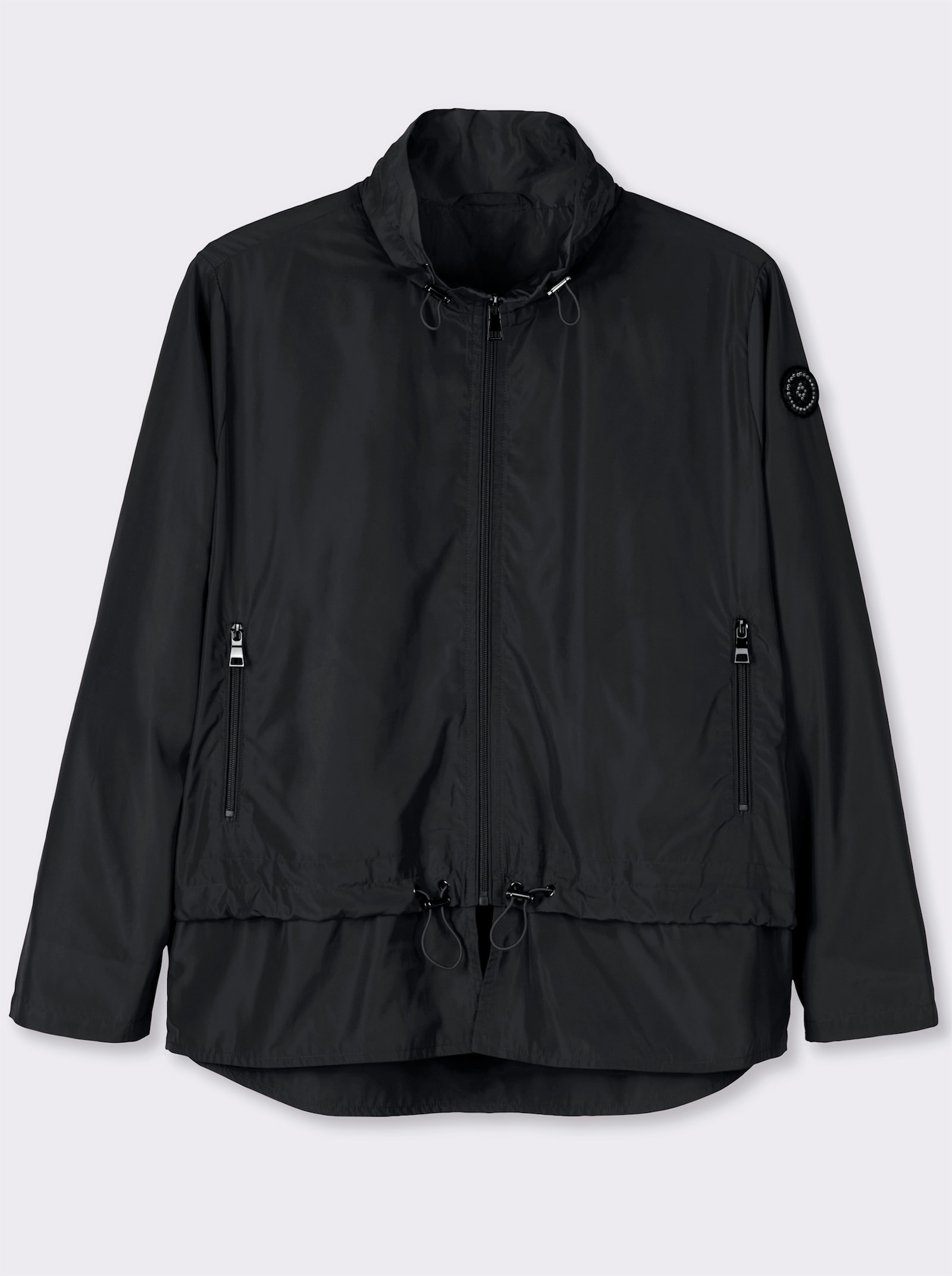 Blousonjacke mit Tunnelzug - schwarz