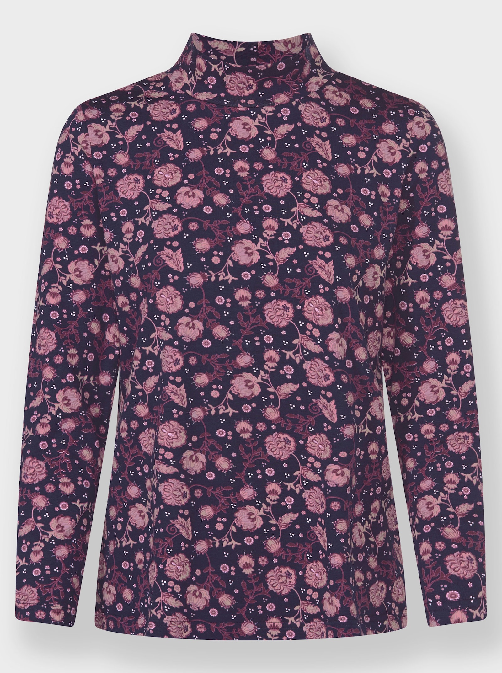 Print-Shirt mit Stehkragen - marine-erika-bedruckt