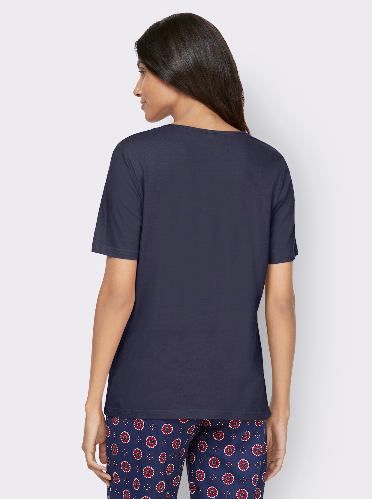 Pyjama-Shirt - nachtblauw