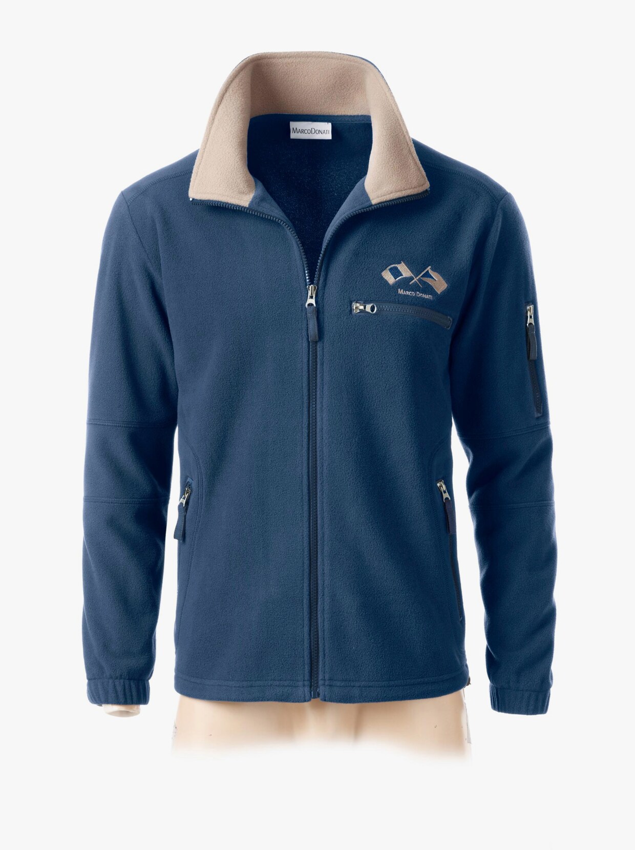 Marco Donati Fleece-Jacke - jeansblau