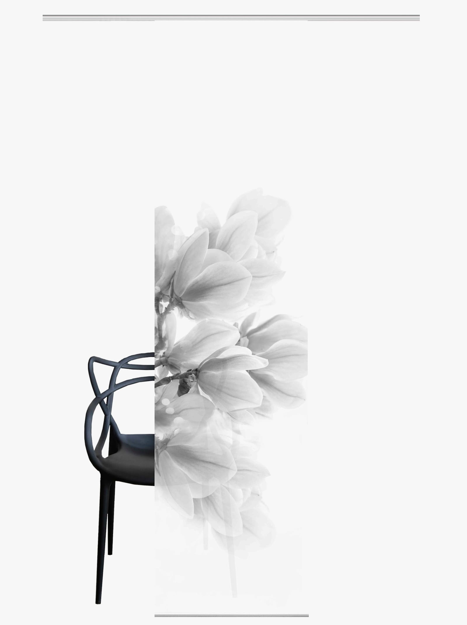 heine home Schiebevorhang - grau-weiß