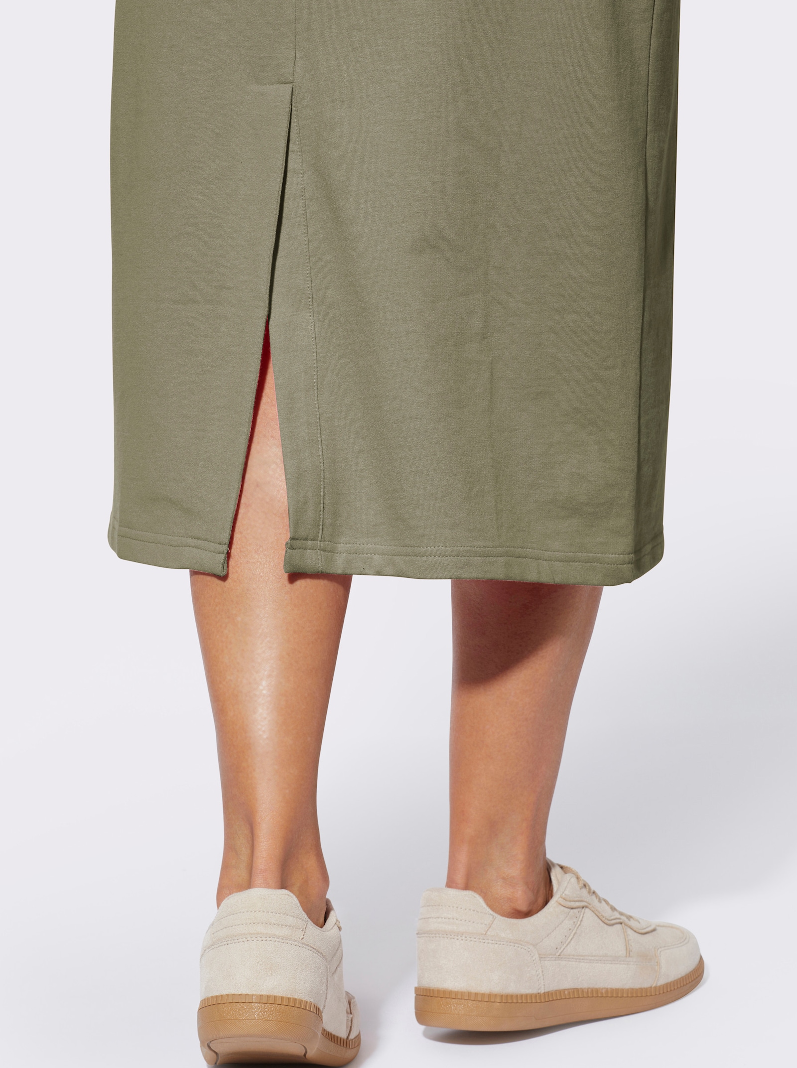 Sweatrock mit Rundum-Dehnbund - khaki