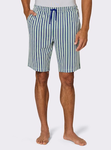 Hose kurz - royalblau-apfel-gestreift