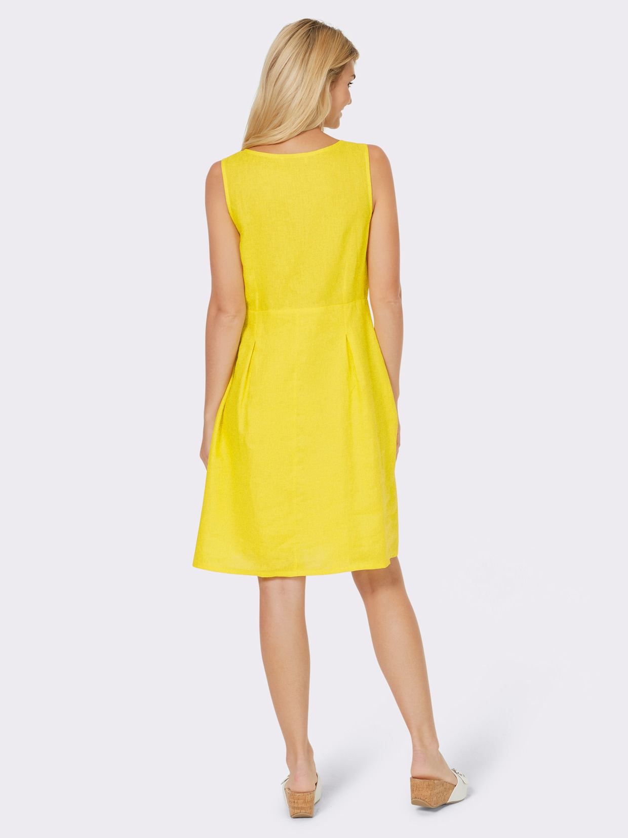 heine Leinenkleid - limone