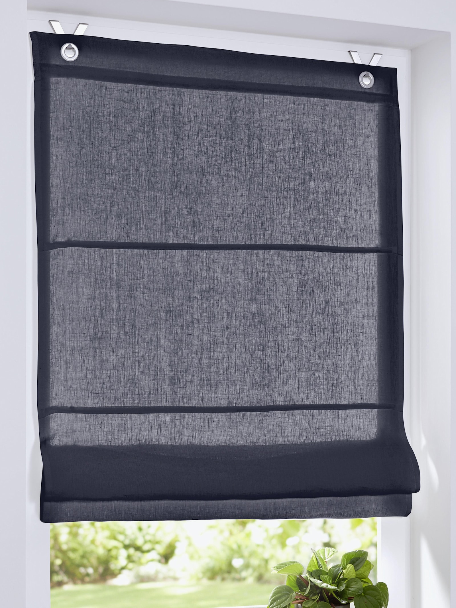 heine home Raffrollo - graublau