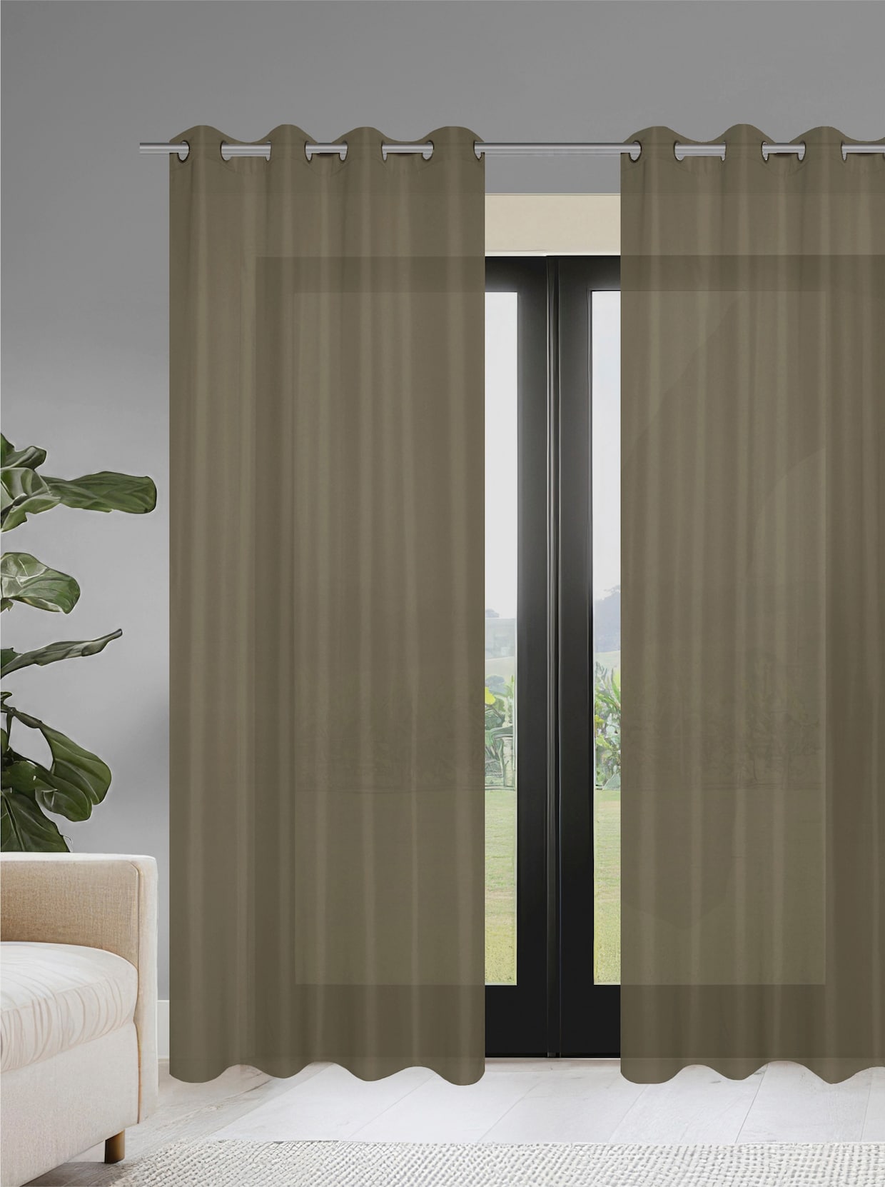 heine home Dekoschal - taupe