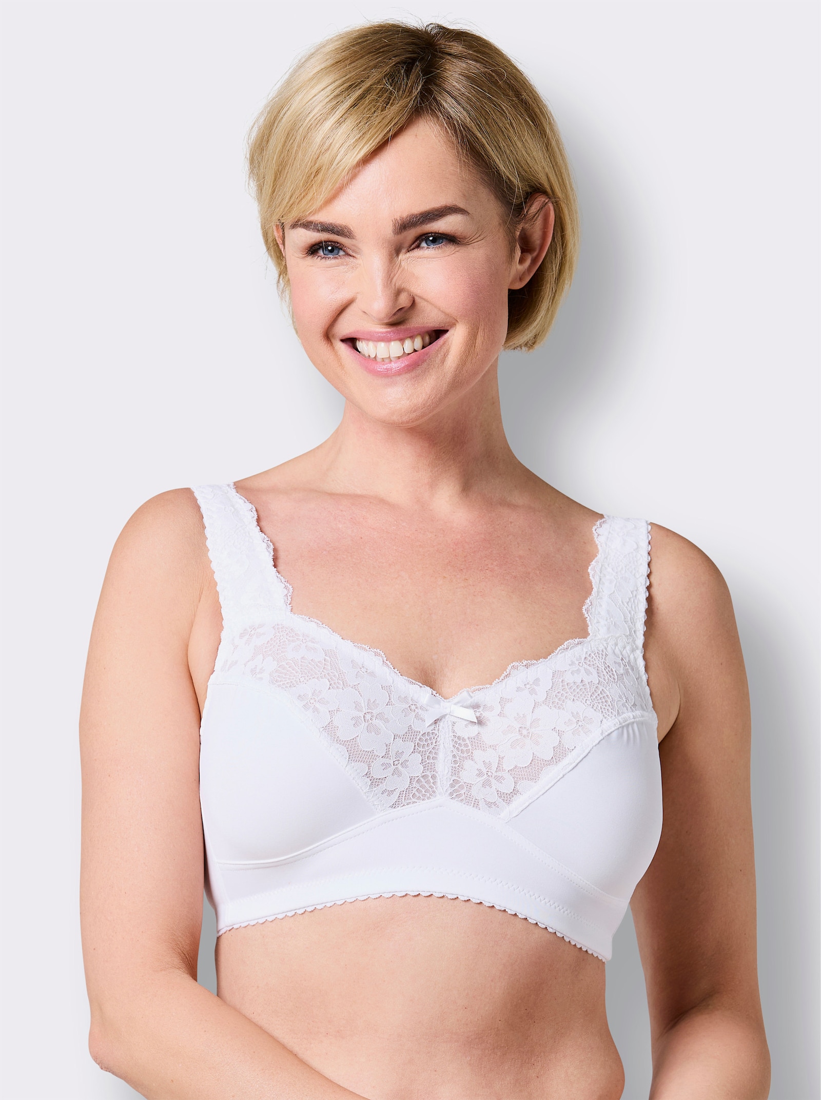 wäschepur Komfort-BH ohne Bügel - weiß