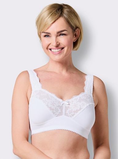 wäschepur Komfort-BH ohne Bügel - weiß