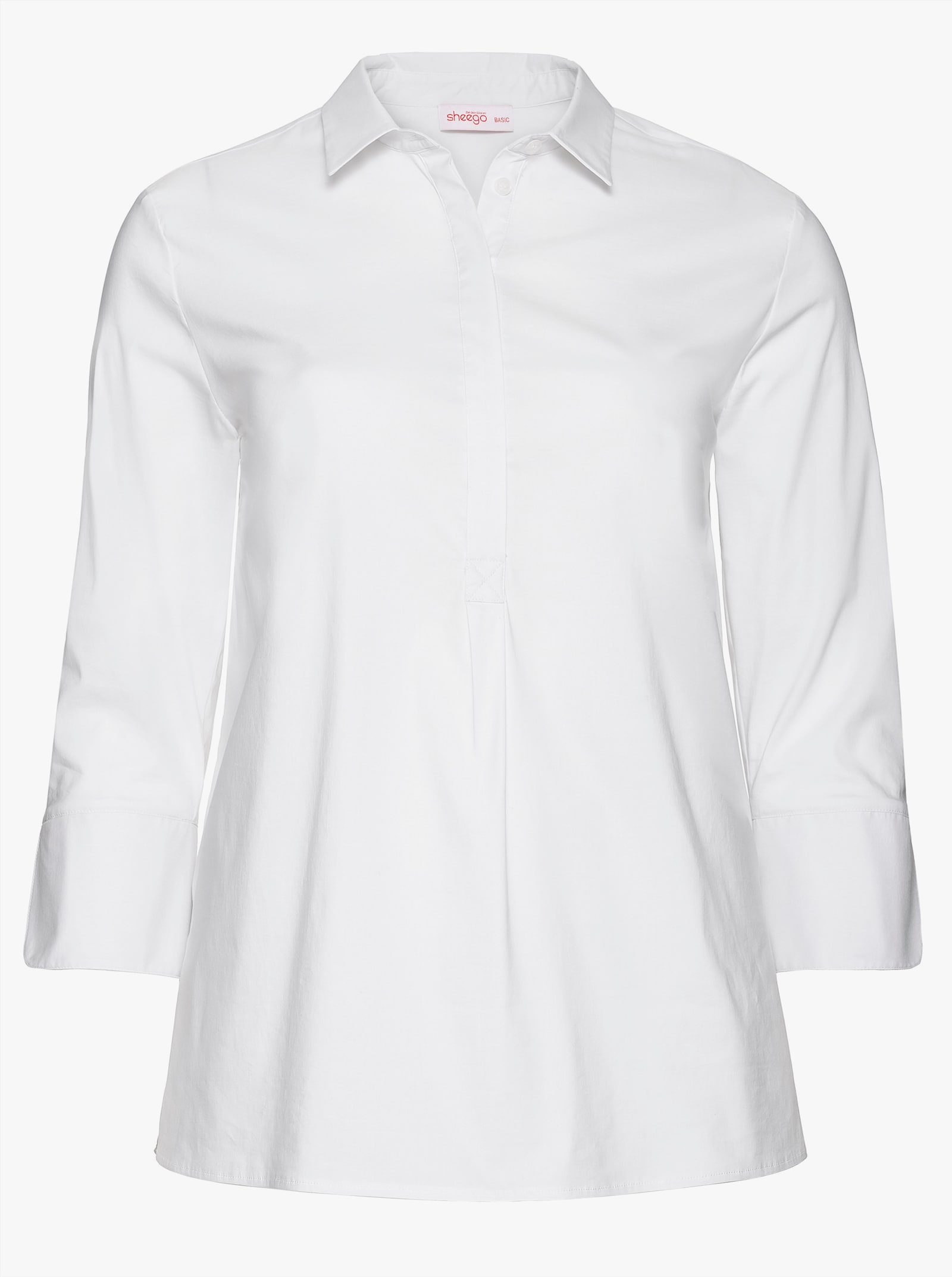 sheego Tunika in leichter A-Linie - weiss