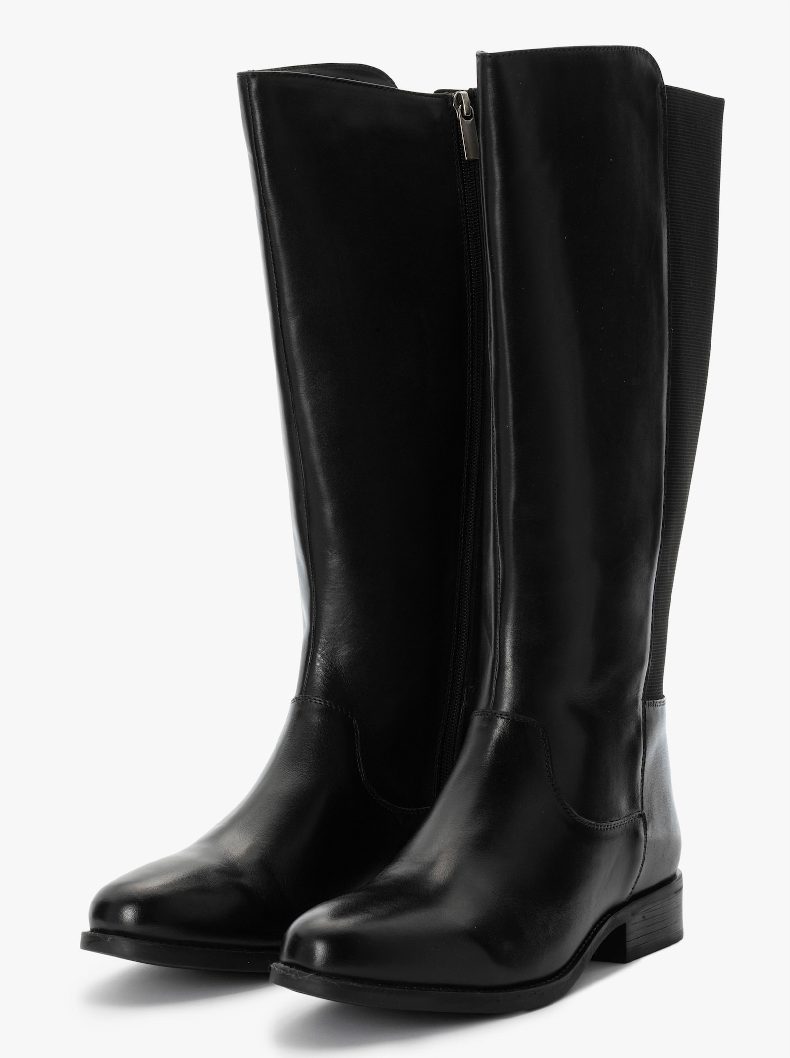 sheego Laars met wijde schacht en stretchinzet, in 3 schachtwijdten - zwart