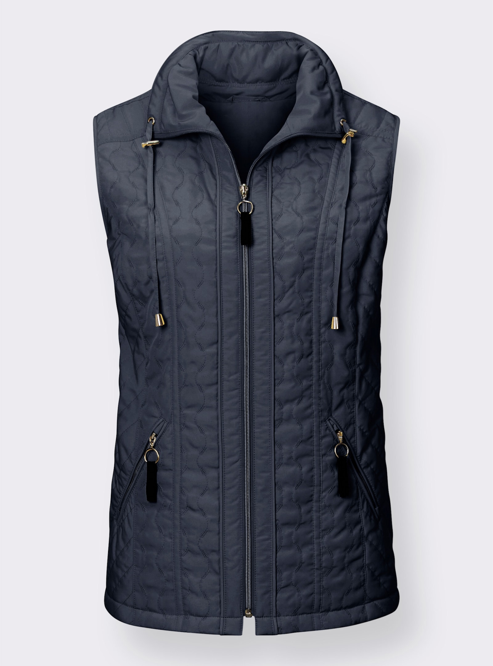 Steppweste mit Reißverschluss-Taschen - marine
