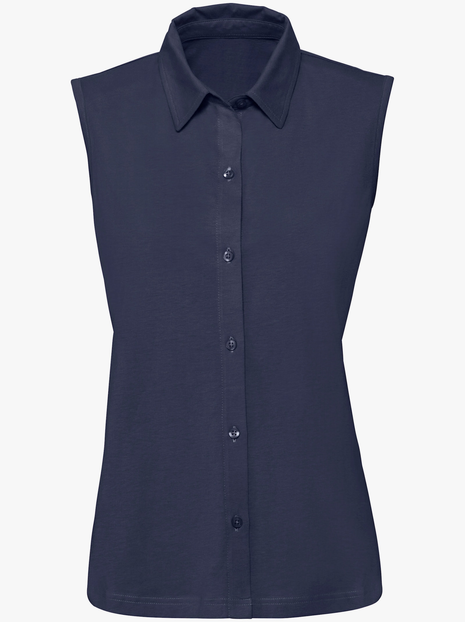 Blusentop in Jersey-Qualität - marine