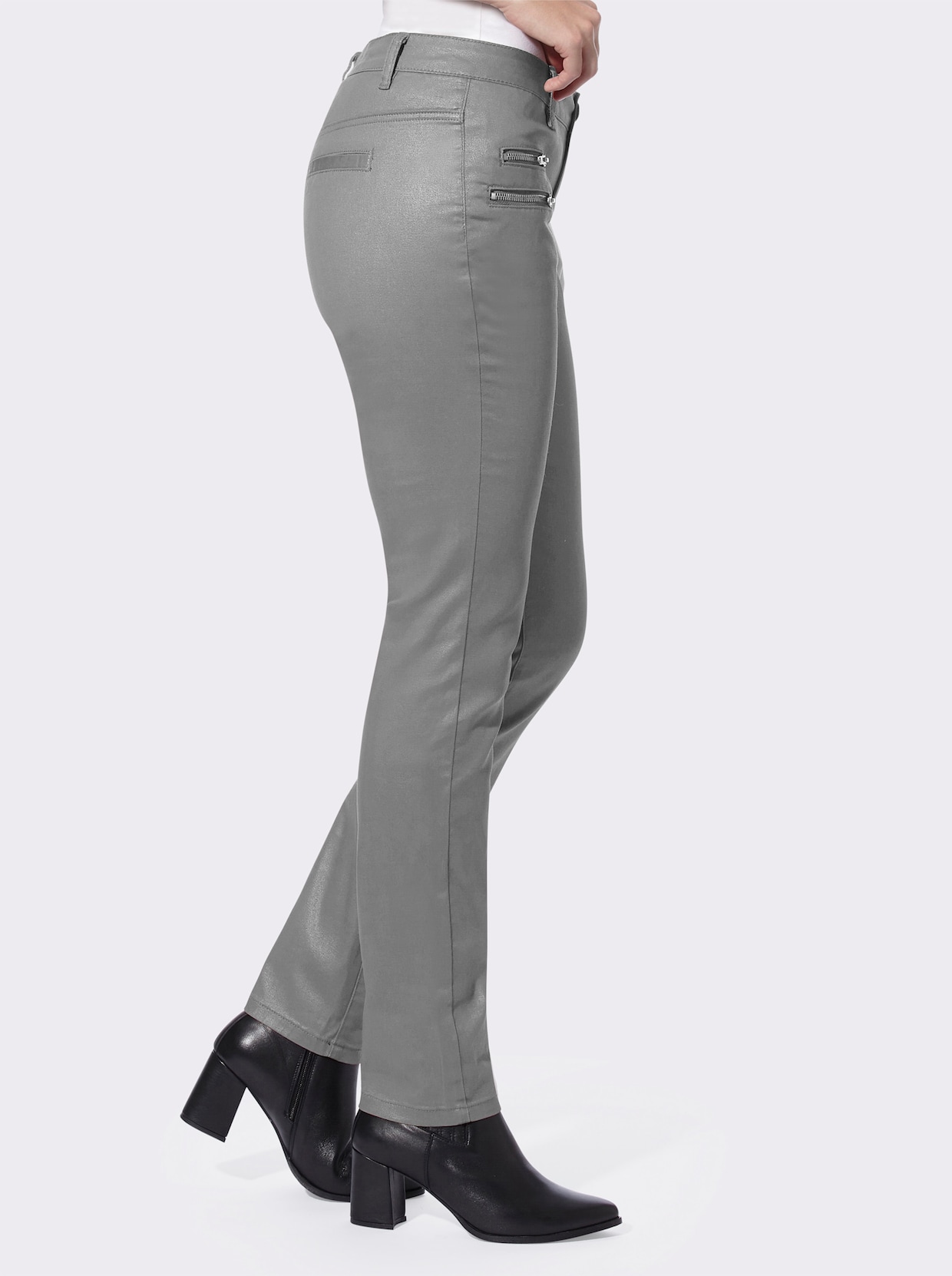 heine Pantalon skinny - gris