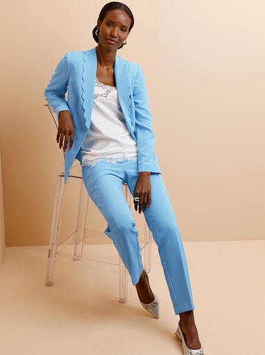 Blazer aus Strukturware - aqua
