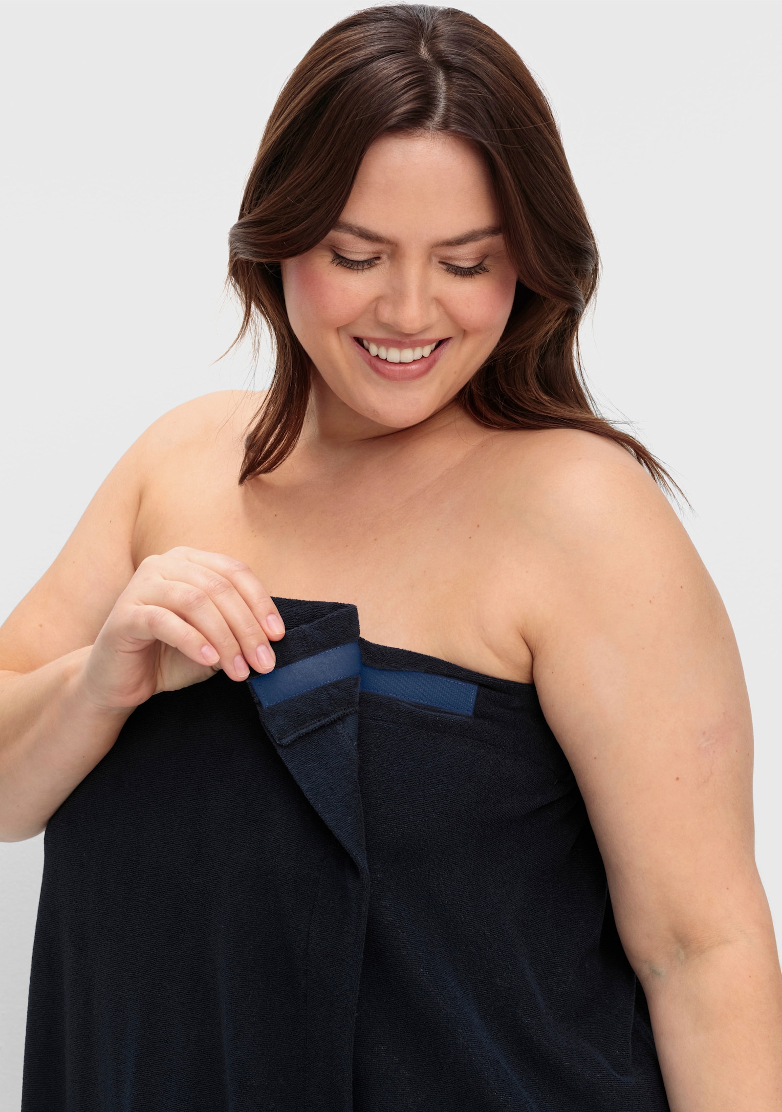 sheego Saunatuch - nachtblau