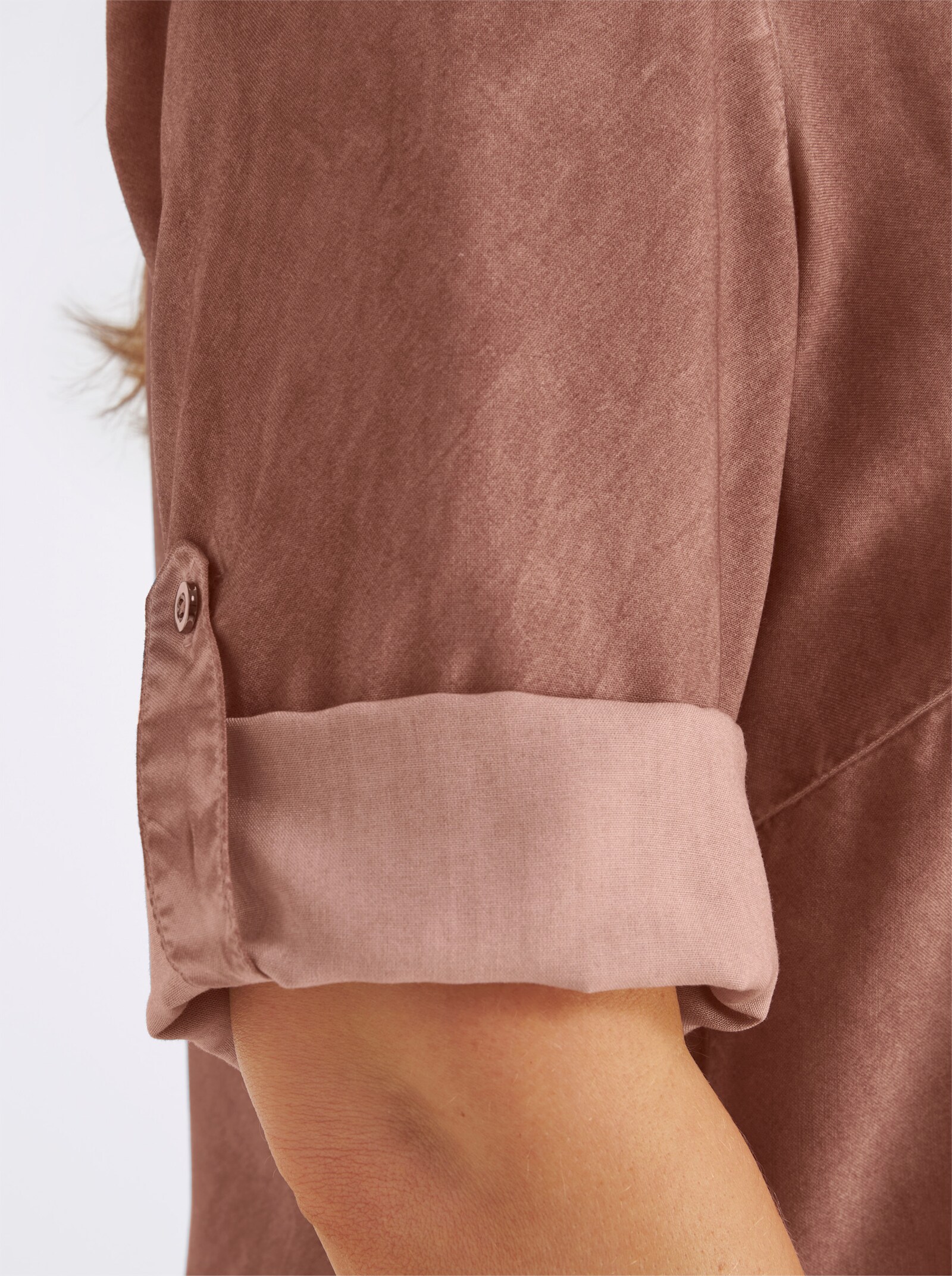 Tunika in oil dyed-Waschung - rostrot