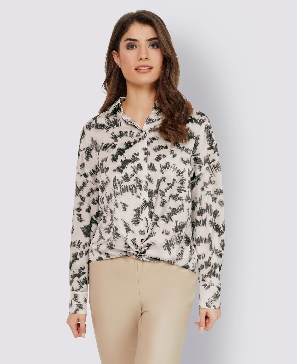 heine Blouse met print - ecru/lichtgrijs bedrukt