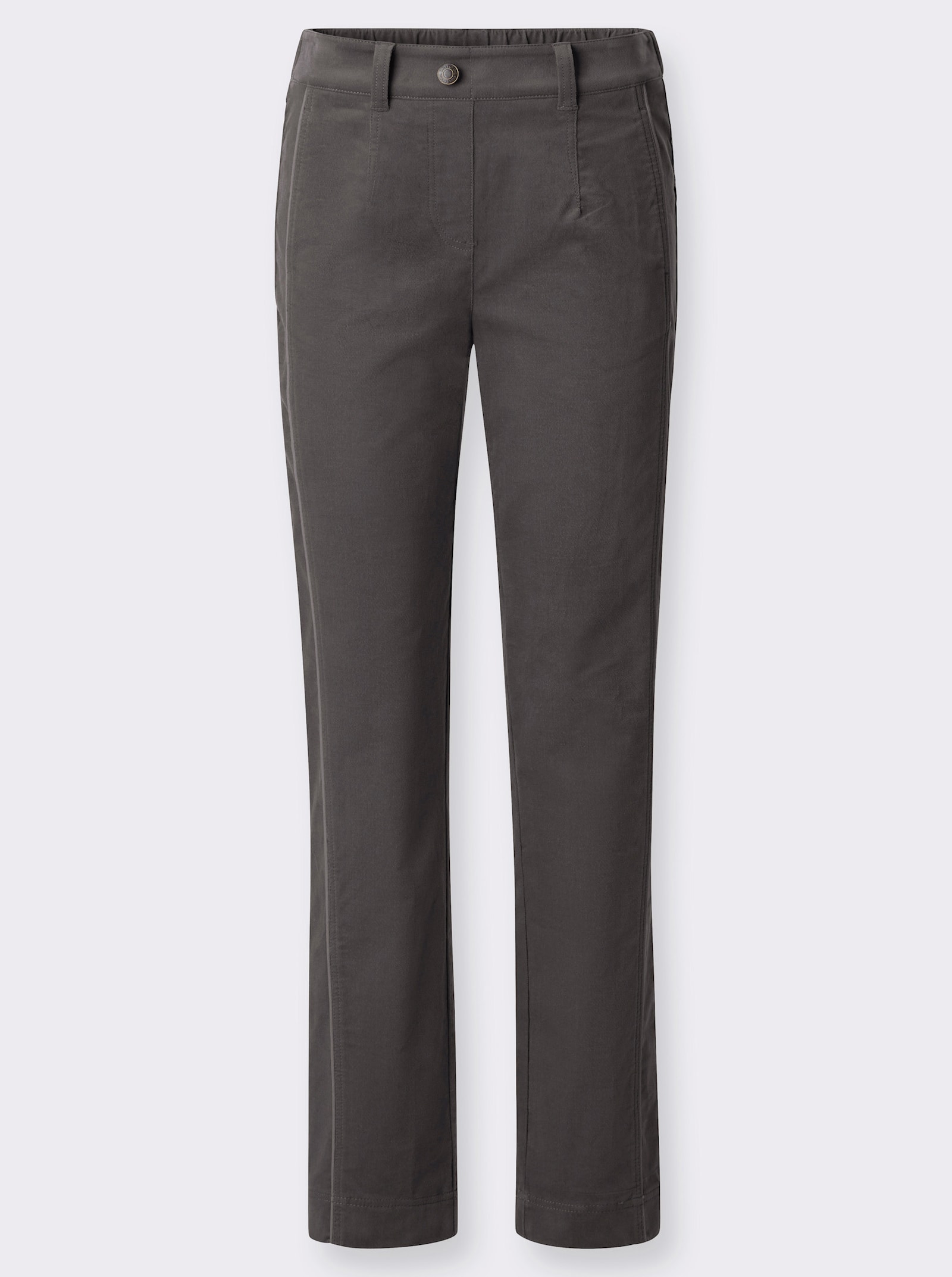 Hose in Samt-Optik - graphit