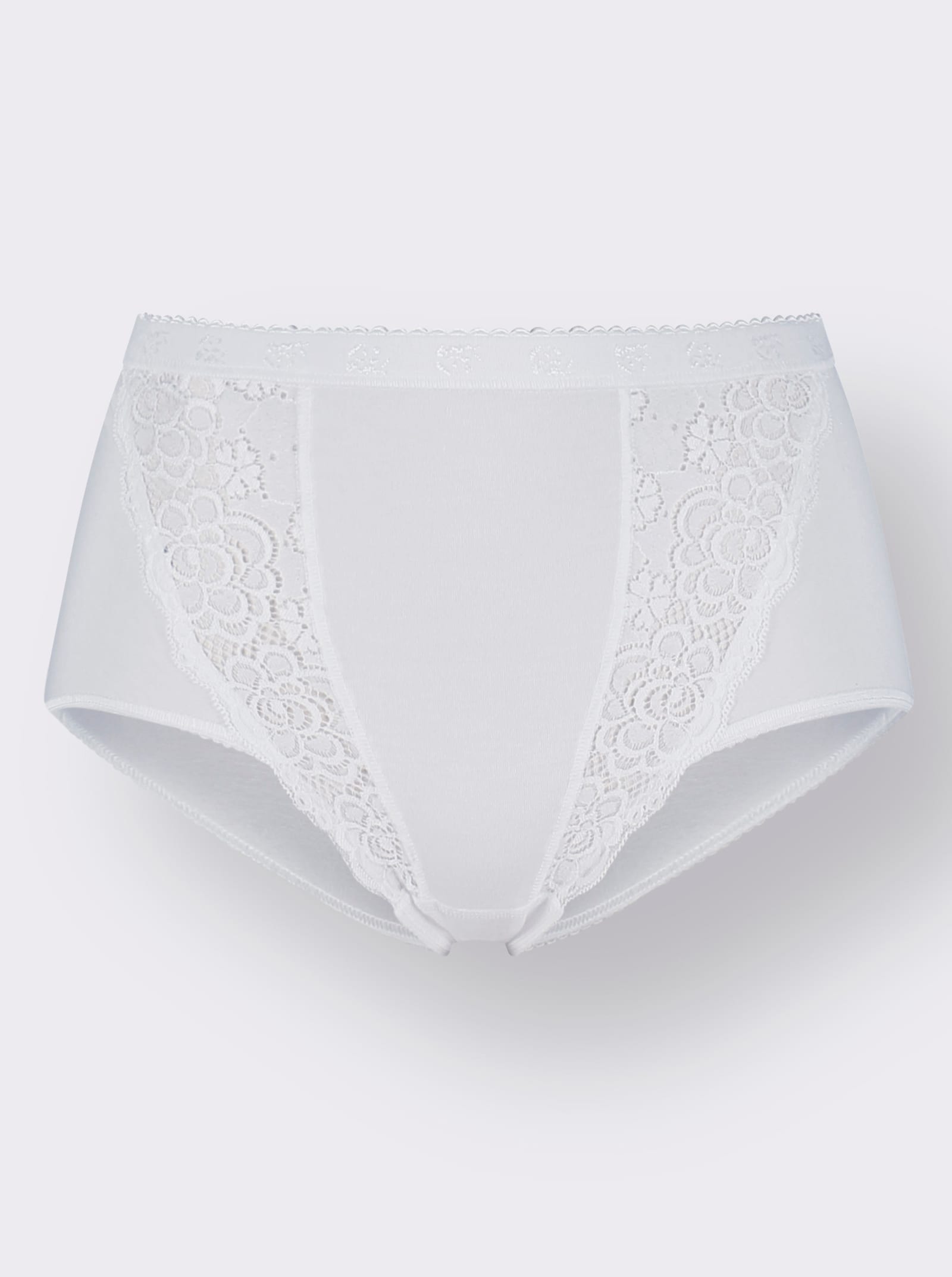 Sloggi Taillenslip mit Ziergummibund - weiß