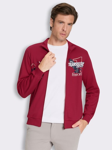 Shirtjacke mit Prints - rot