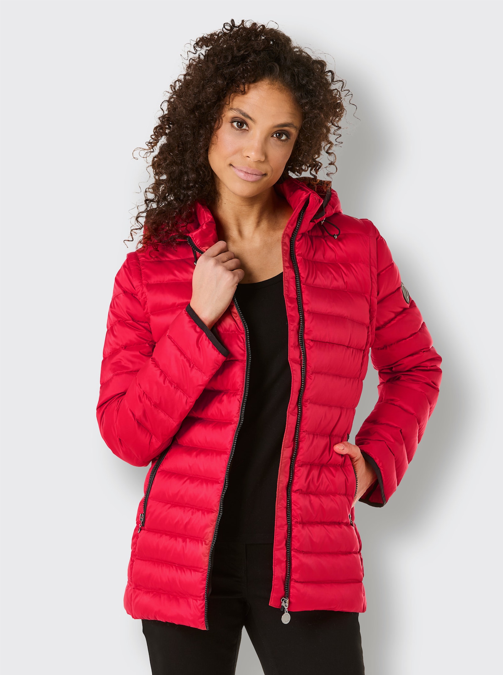 CREATION L PREMIUM Daunenjacke als Jacke und Weste tragbar - rot