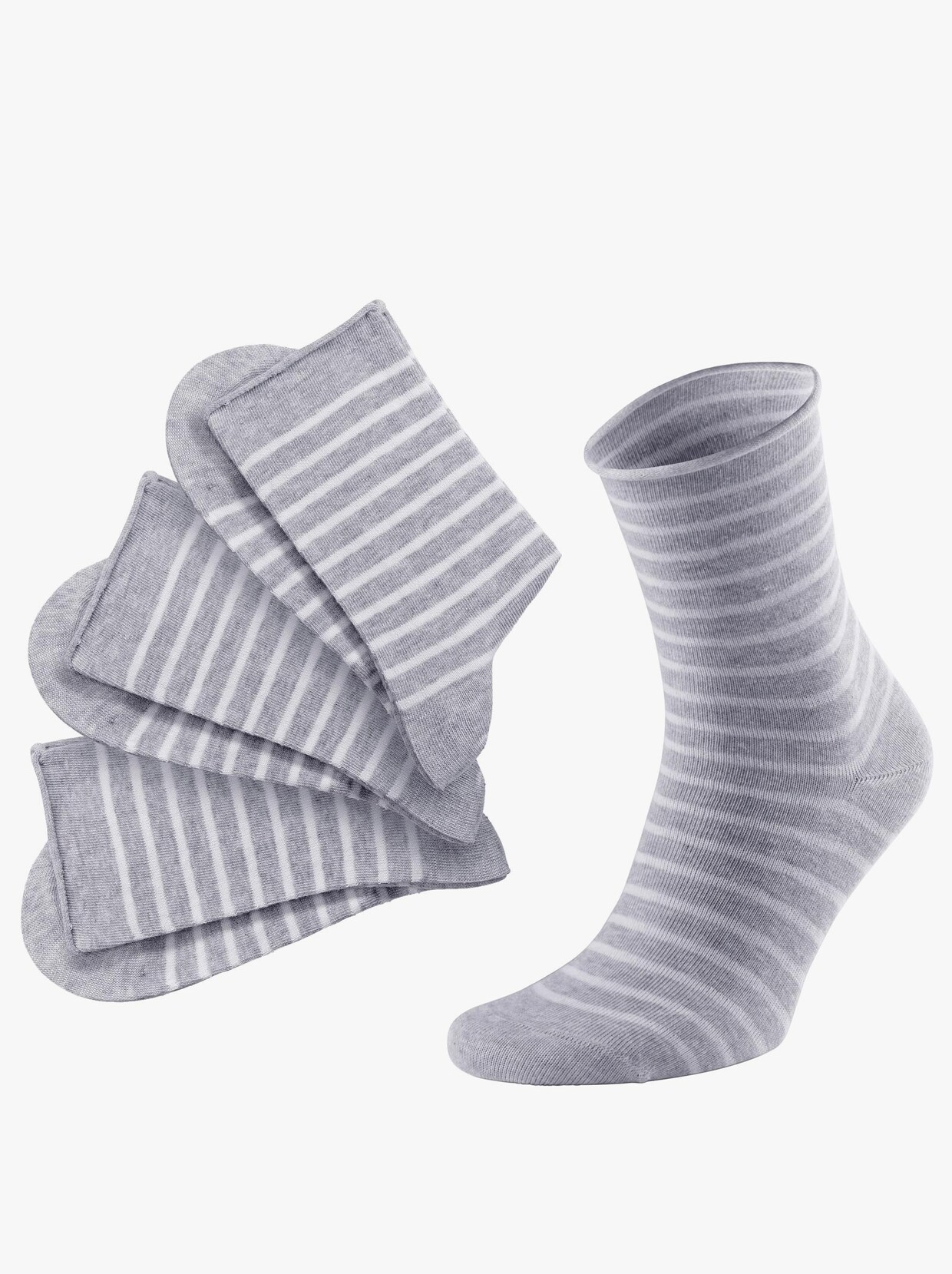 wäschepur Damen-Socken - grau-meliert