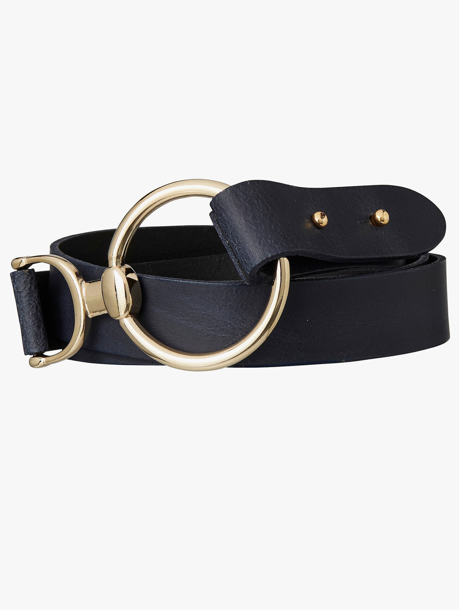 sheego Taillengürtel mit goldfarbener Schnalle - marine