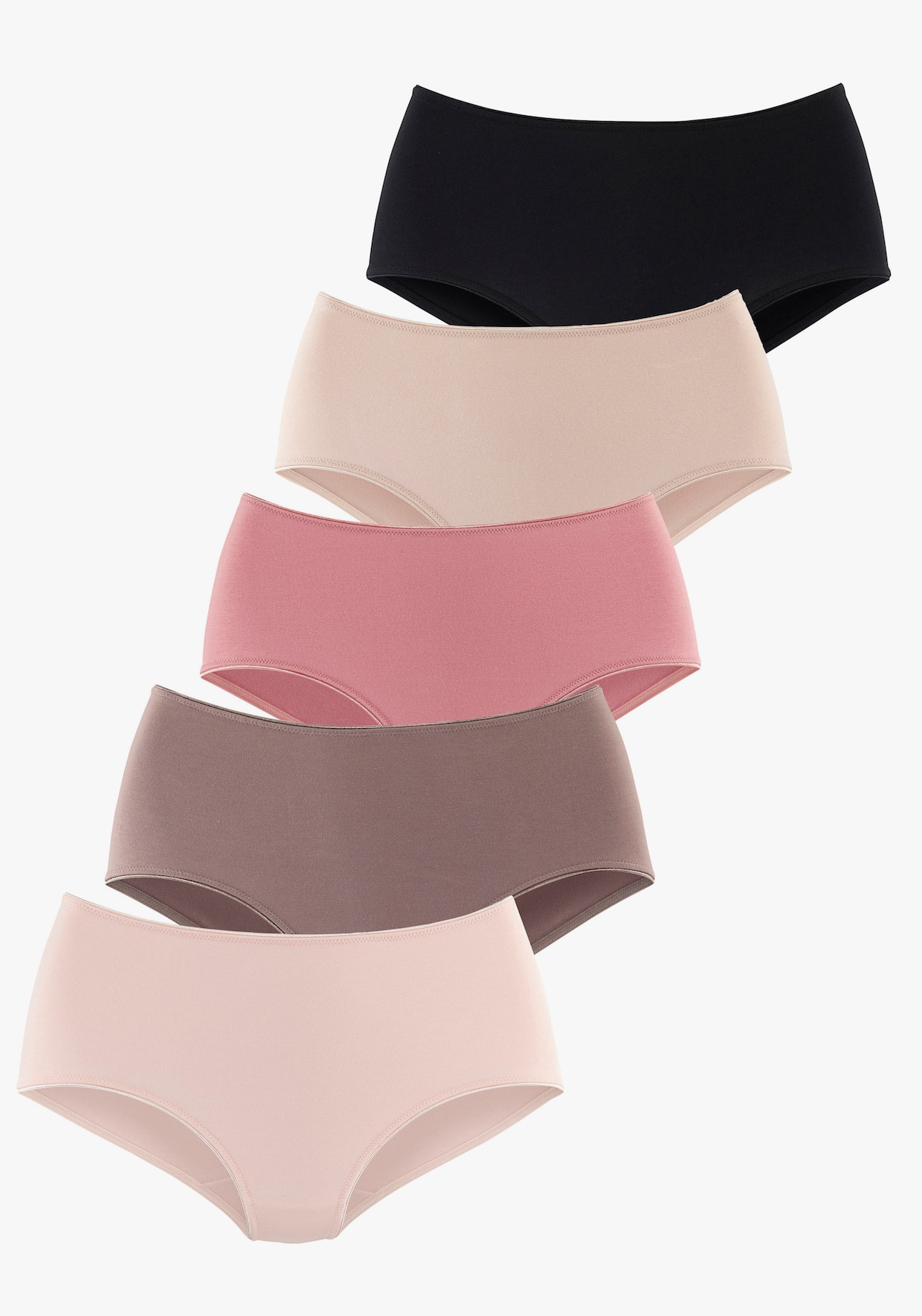 LASCANA Taillenslip - taupe, rose, beige, altrosa, schwarz