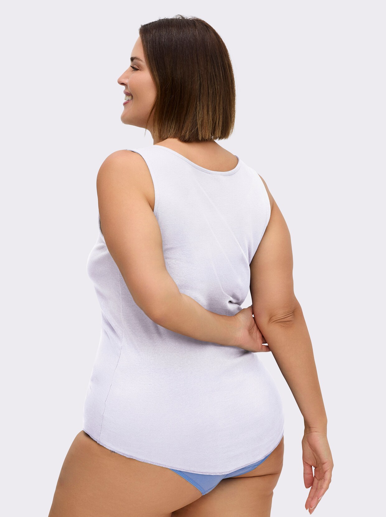 wäschepur Achseltop extralang - weiß