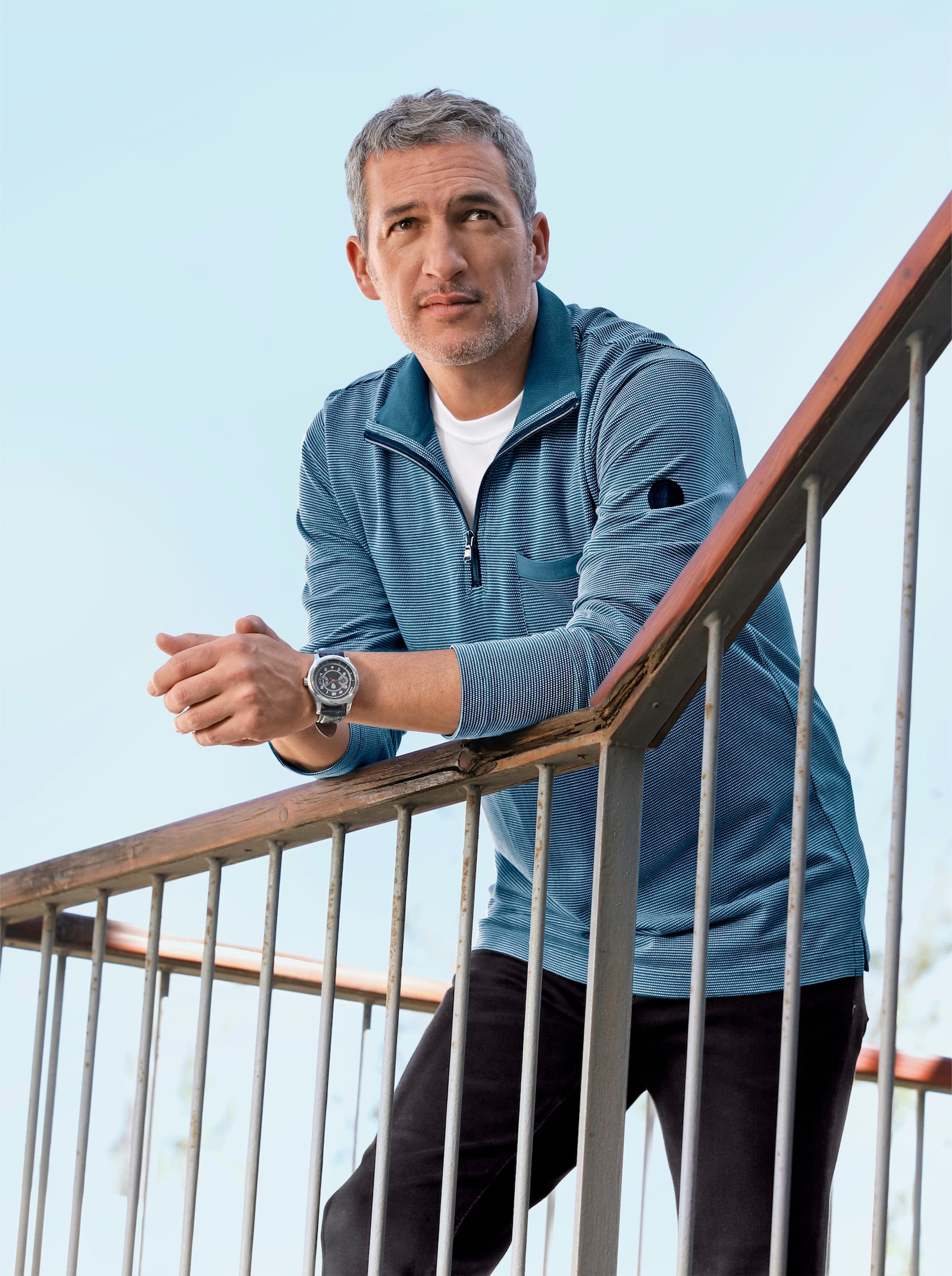 Marco Donati Shirt met lange mouwen - topaas gemêleerd