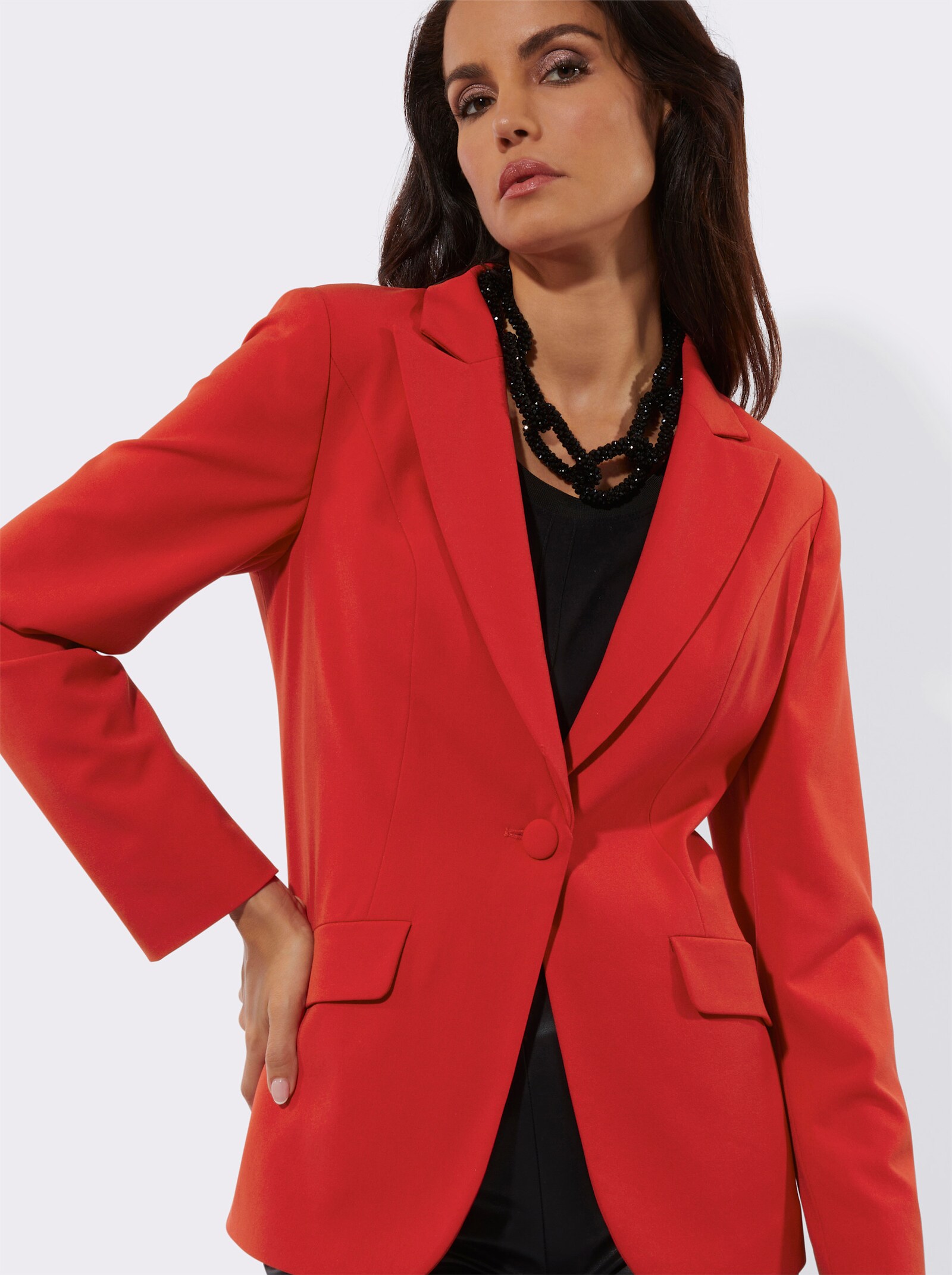  Blazer mit Knopfverschluss - rot
