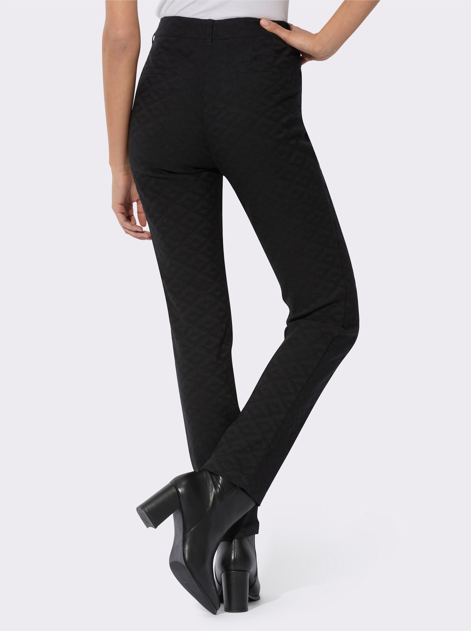 Pantalon en jersey avec empiècement gainant - noir