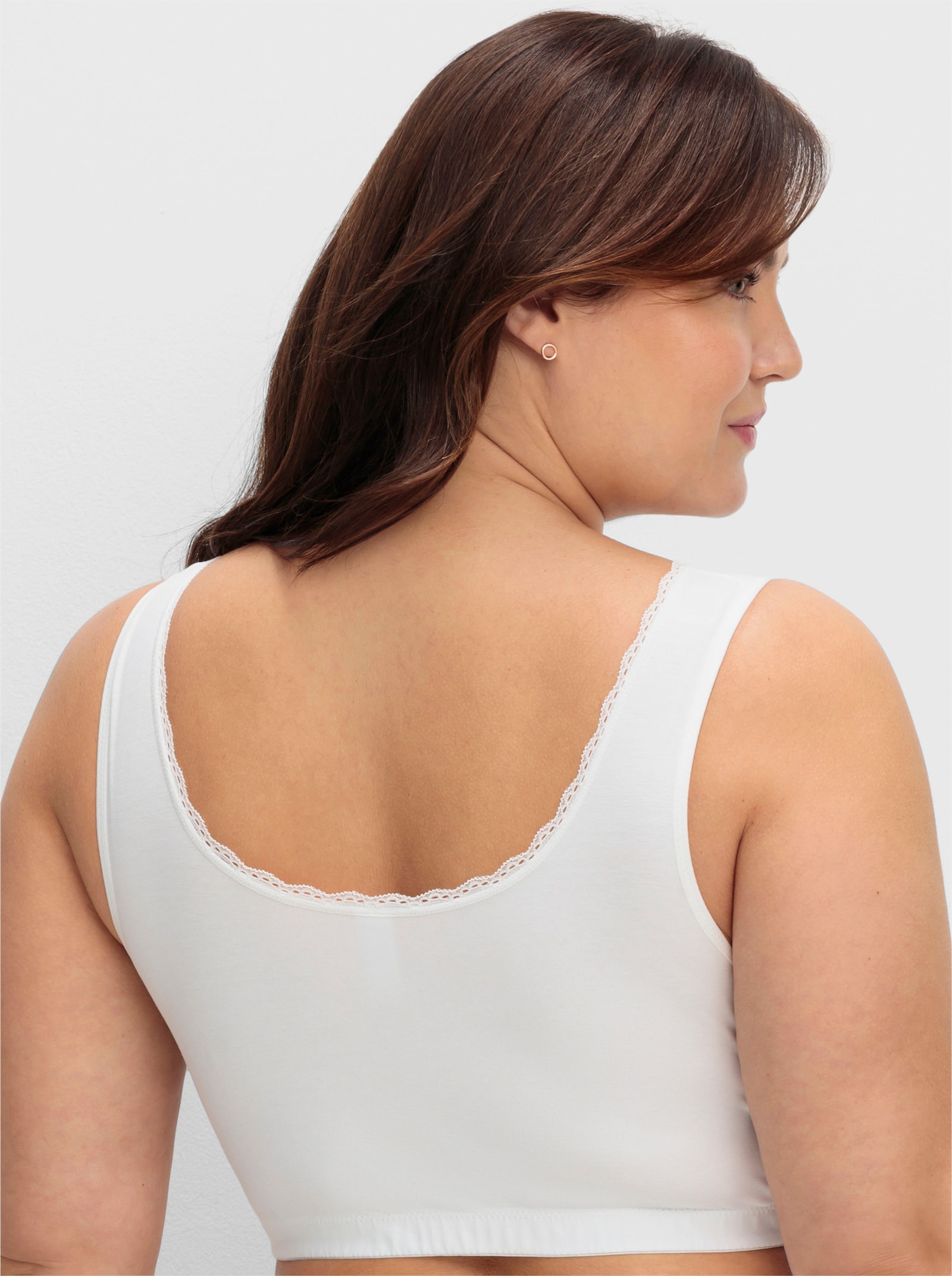 sheego Beugelloze beha in bustiermodel, in set van 2 - marine en wit