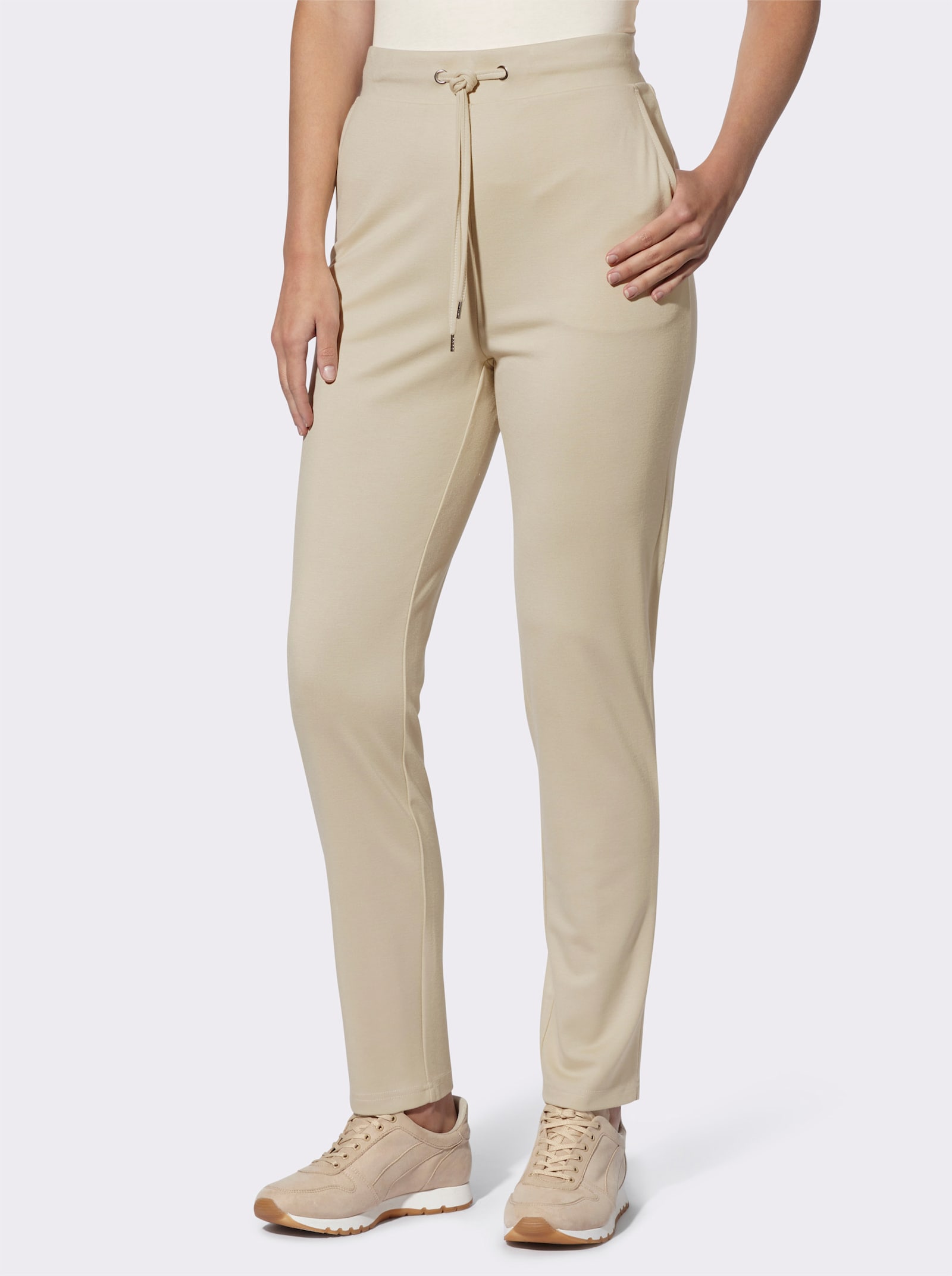 heine Jogg Pants mit erhöhtem Dehnbund - sand