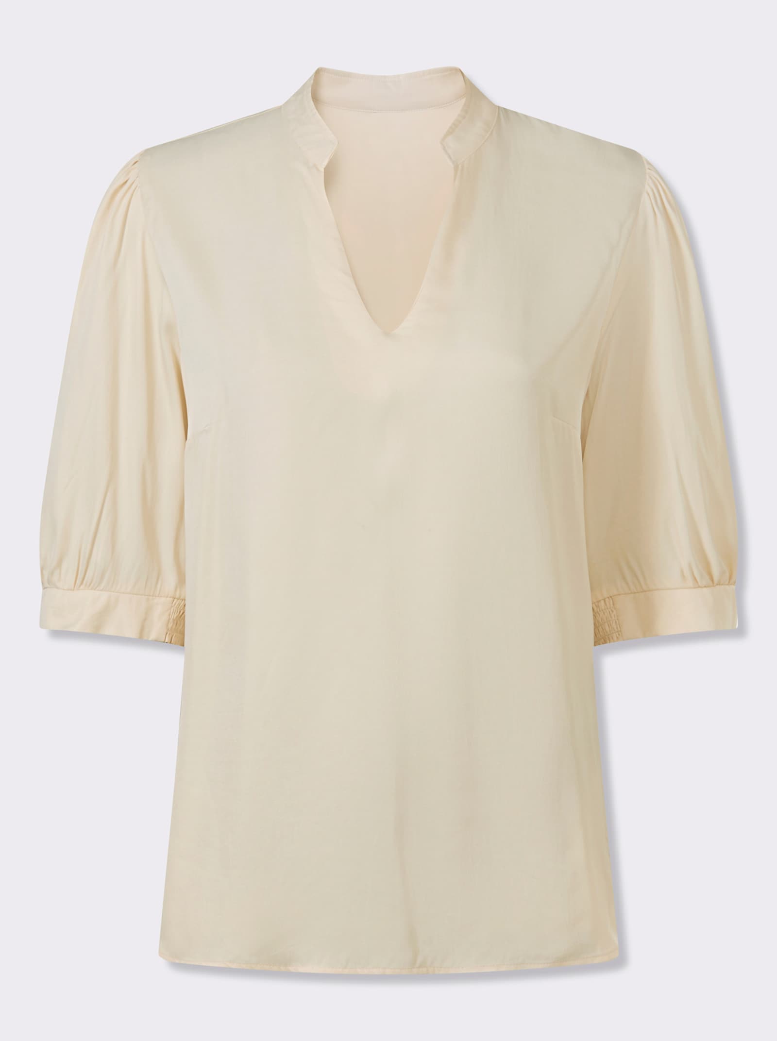 heine Kurzarm-Bluse - elfenbein