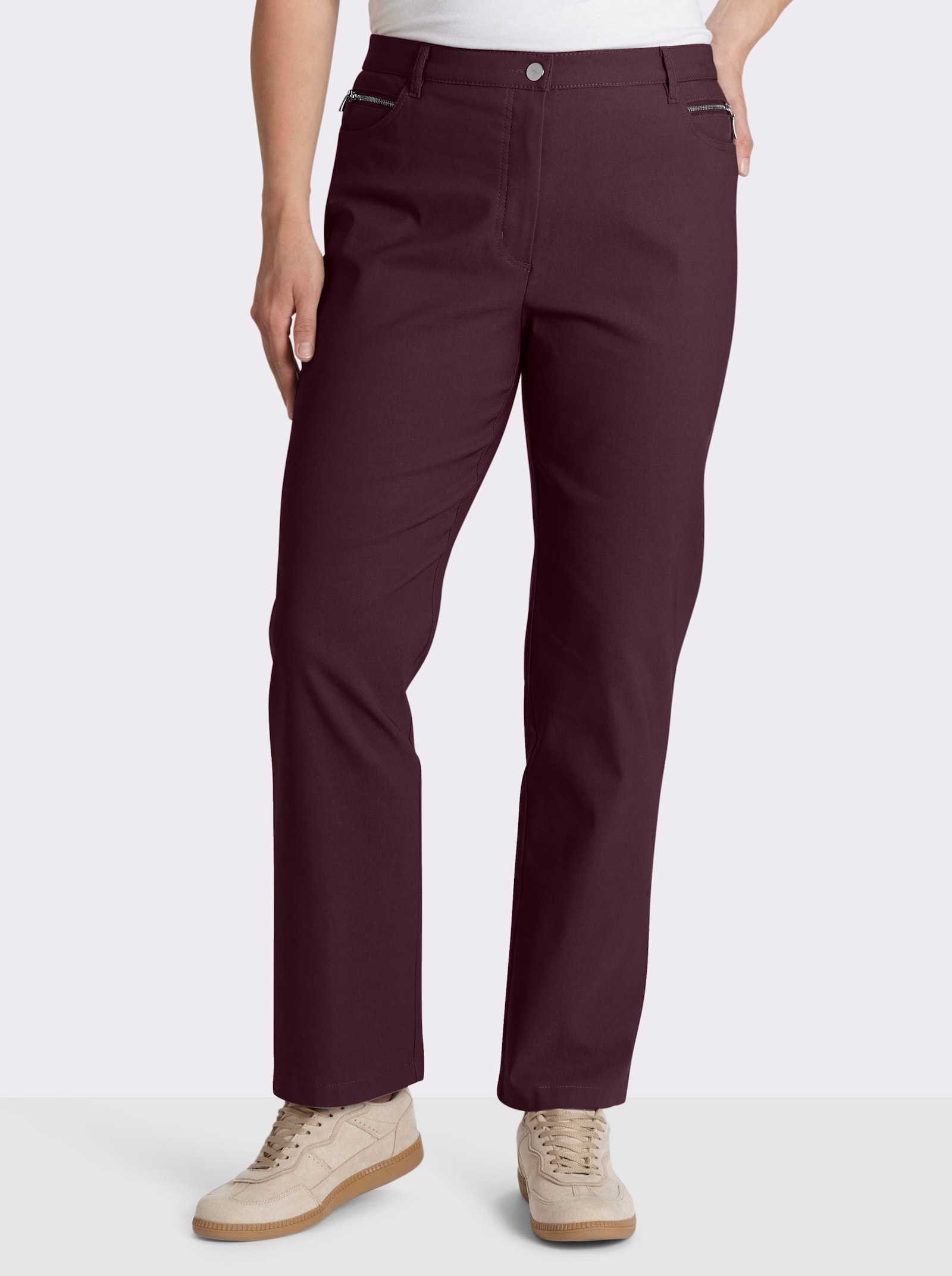 Stehmann Comfort line Thermohose in elastischer Bengalin-Qualität - bordeaux